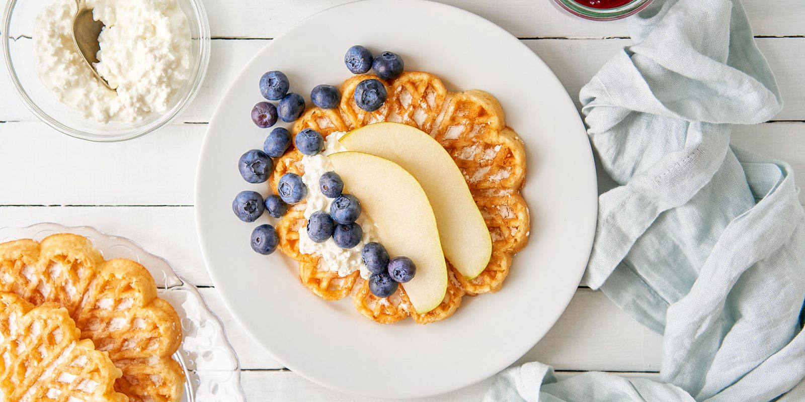 waffles-blueberries-cottage-cheese-pear-web